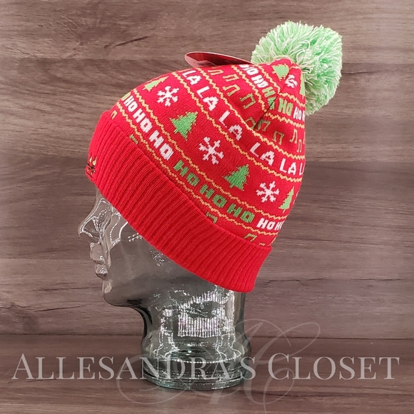 Peanuts Hat Beanie Snoopy Woodstock Red Green Christmas Knit Berkshire Fashions main image 5